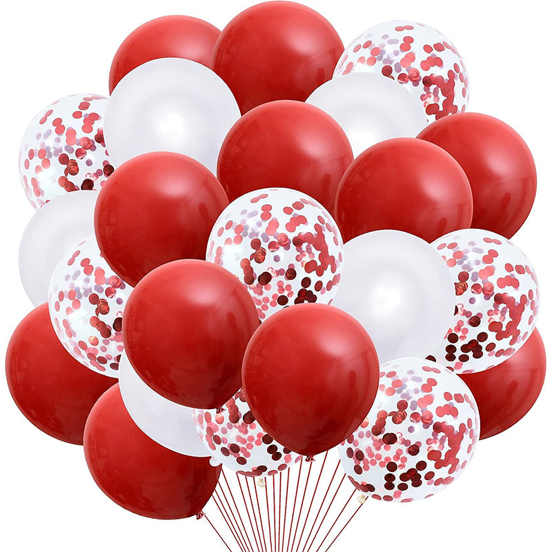Pack of 20 Balloons – 12 Confetti Filled & 8 Metallic Balloons