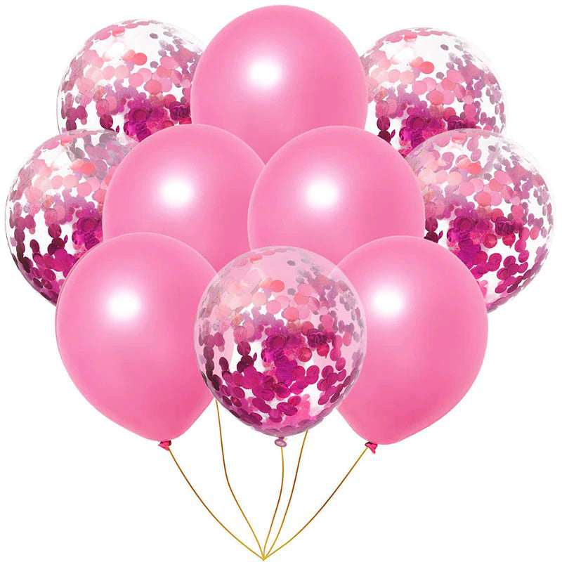 Pack of 20 Balloons – 12 Confetti Filled & 8 Metallic Balloons