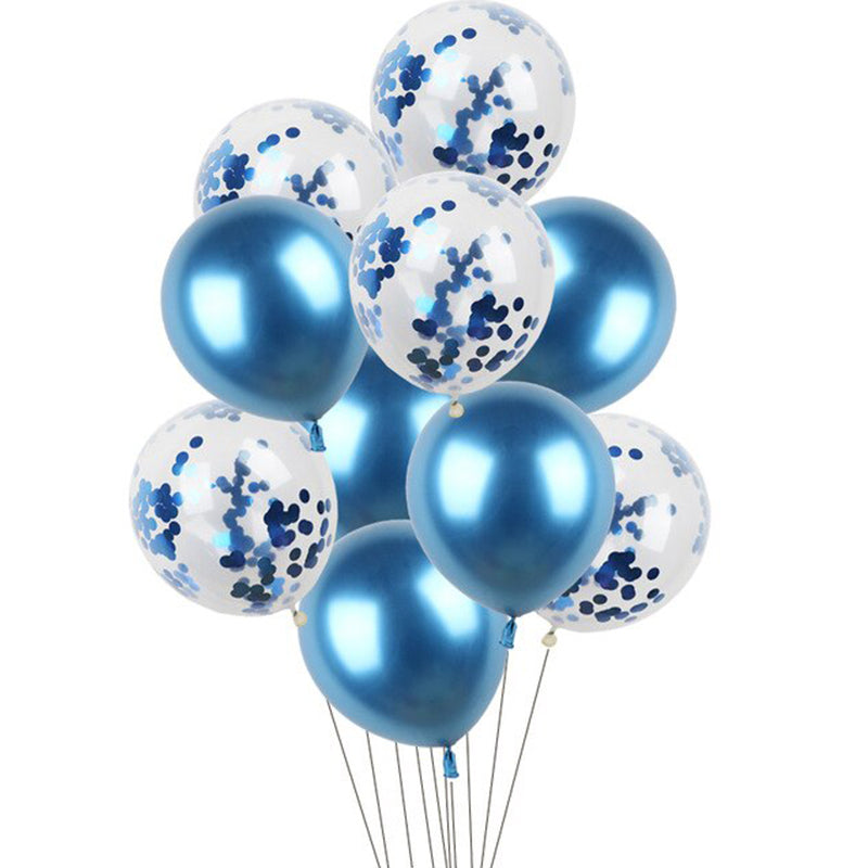 Pack of 20 Balloons – 12 Confetti Filled & 8 Metallic Balloons