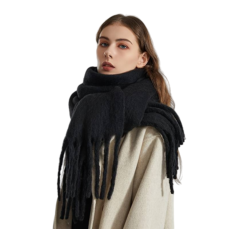 Chunky Winter Tassel Scarf