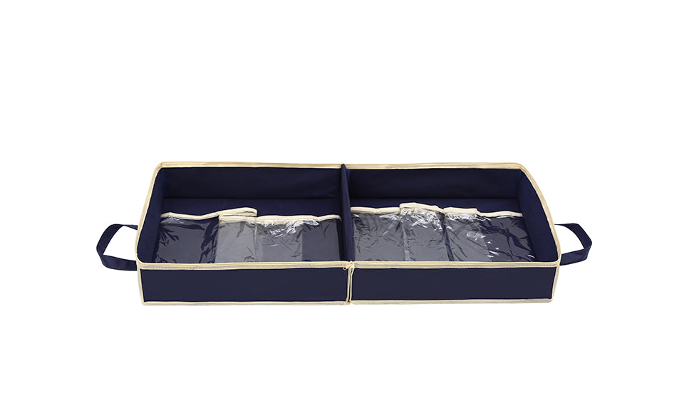 Travel Shoe Bag Organiser – Holds 6 Pairs of Shoes with Dividers and Zippered Closure