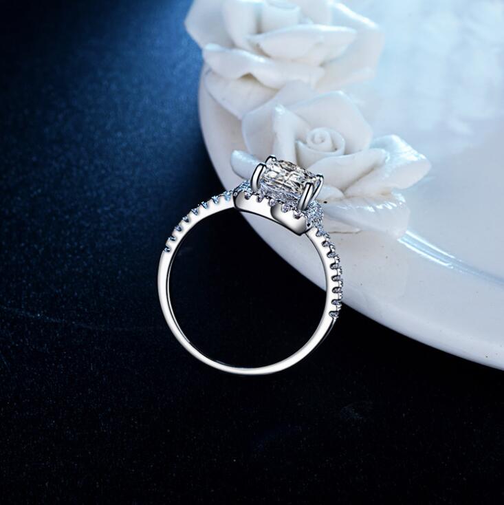 Crystal Band Square Jewel Ring