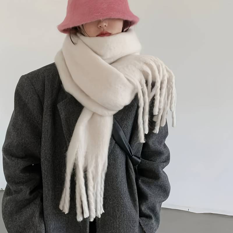 Chunky Winter Tassel Scarf