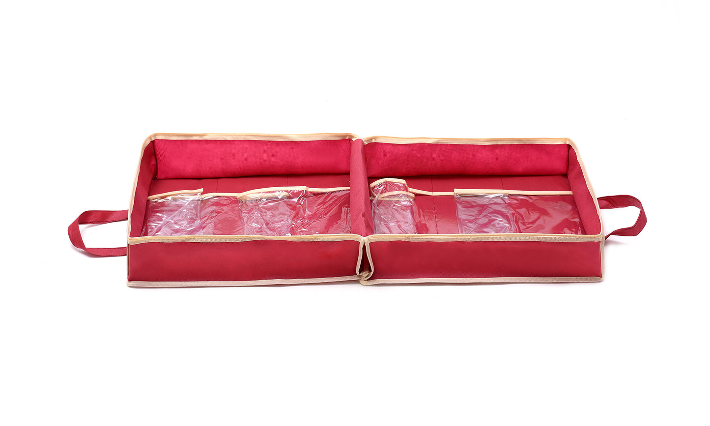 Travel Shoe Bag Organiser – Holds 6 Pairs of Shoes with Dividers and Zippered Closure