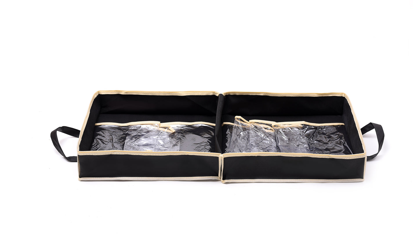 Travel Shoe Bag Organiser – Holds 6 Pairs of Shoes with Dividers and Zippered Closure
