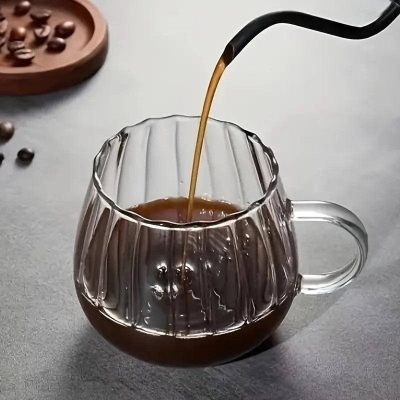 Elegant Ribbed Glass Mug