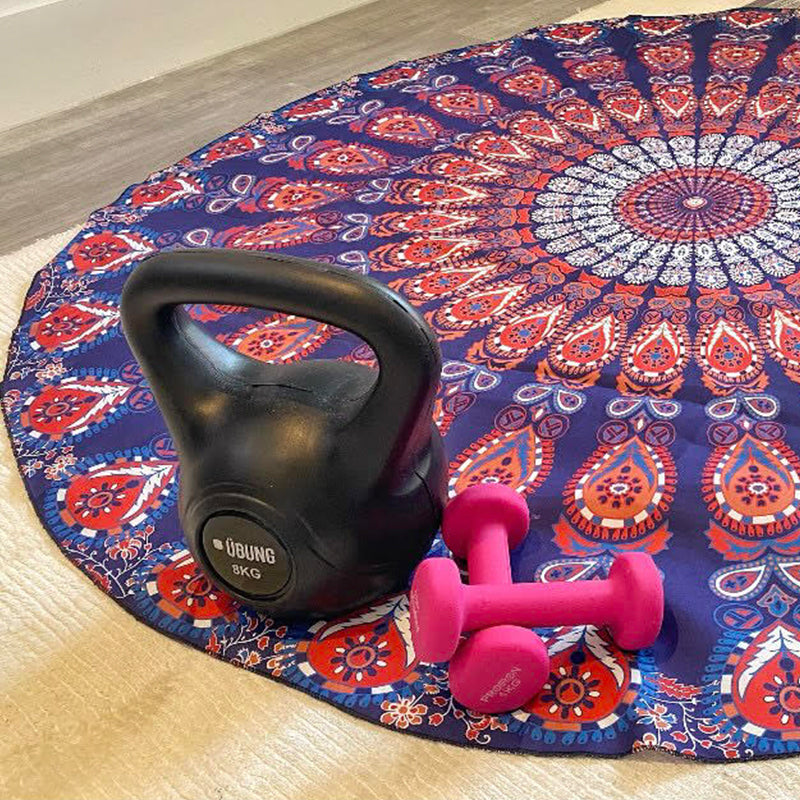 Round Mandala Mat or Table Cover