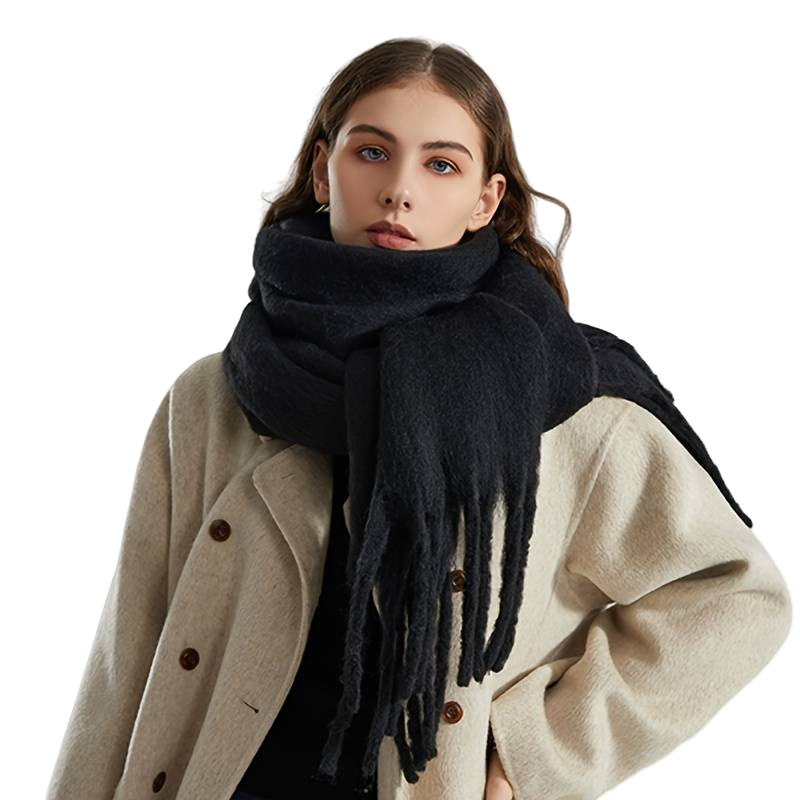Chunky Winter Tassel Scarf