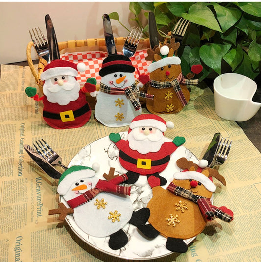 Christmas Tableware Decoration Cutlery Holders