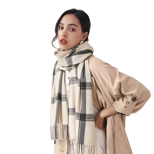 Soft Winter Checked Scarf