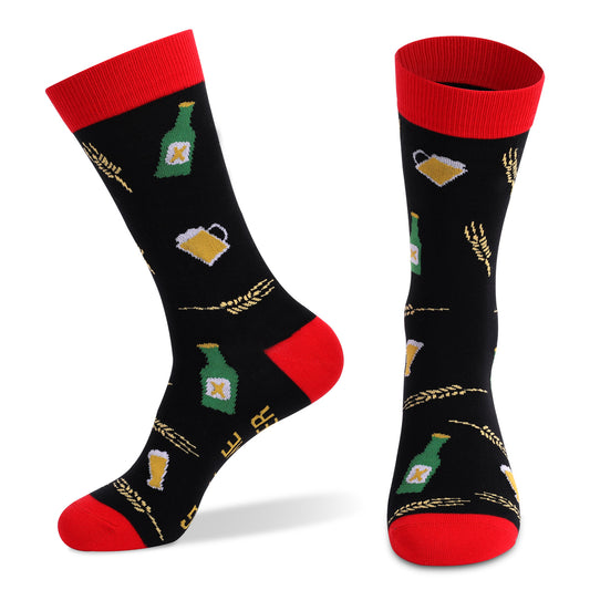 Men's Novelty "Bring Me Some" Whisky, Beer, Coffee, Pizza Socks