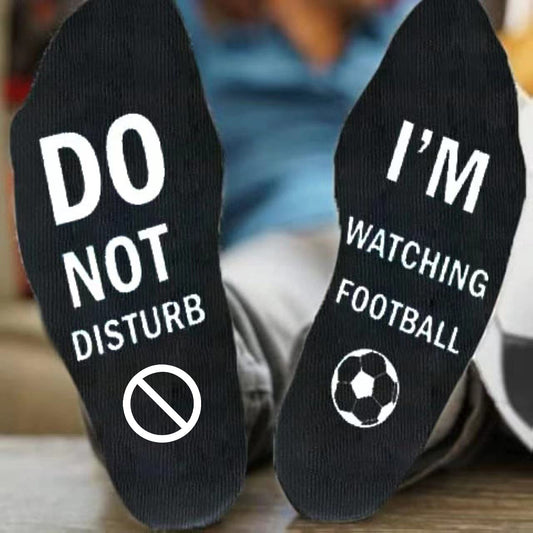 Men's "Do Not Disturb" Football Socks