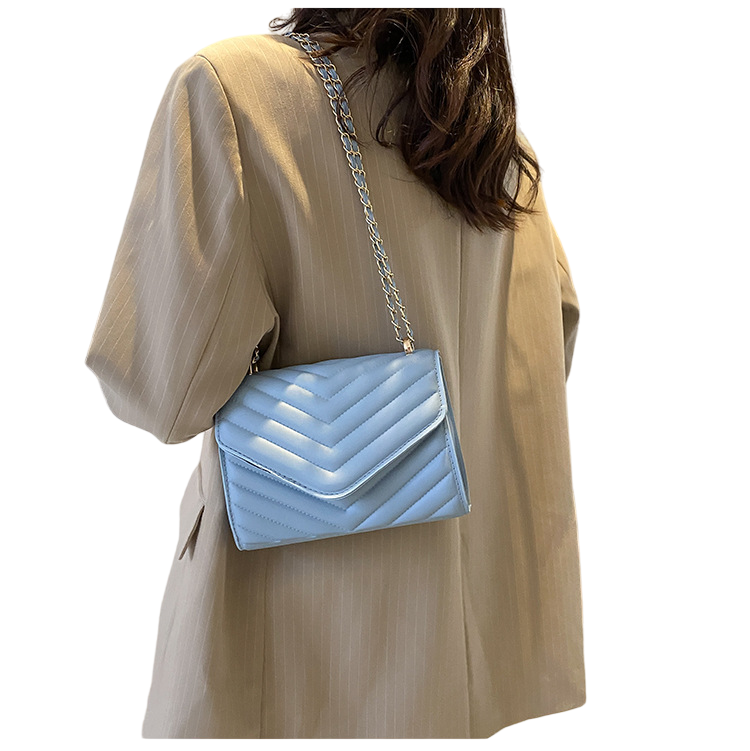 Quilted Shoulder Bag with Chain Strap