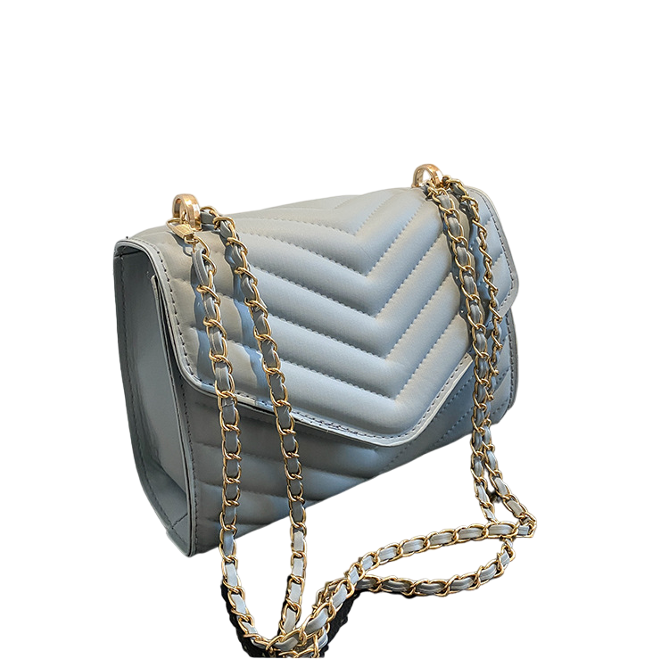 Quilted Shoulder Bag with Chain Strap