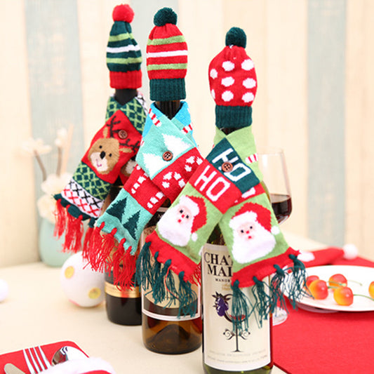 Christmas Wine Bottle Decorations